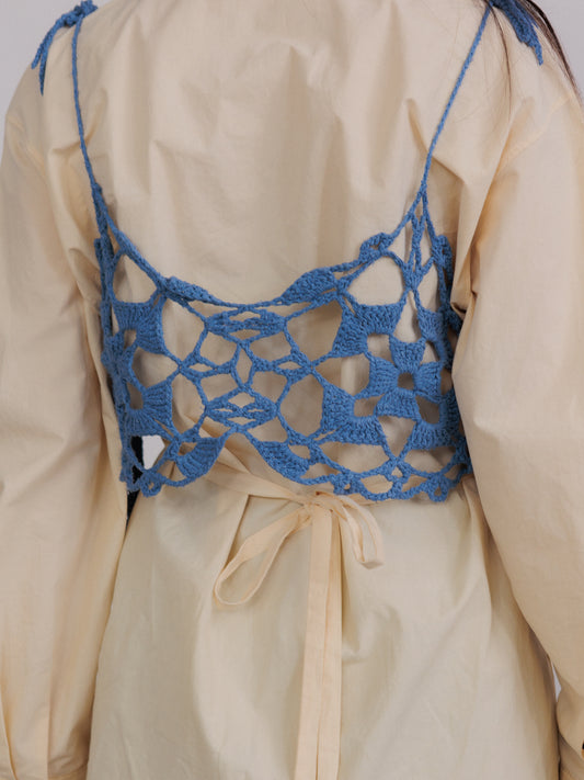 Crochet Mesh Flower Top