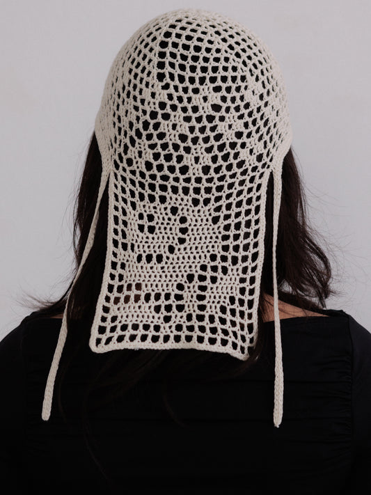 Filet Crochet Bandana Hat